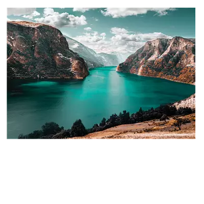 Фото на холсте зеленоватое озеро, размера 70x50