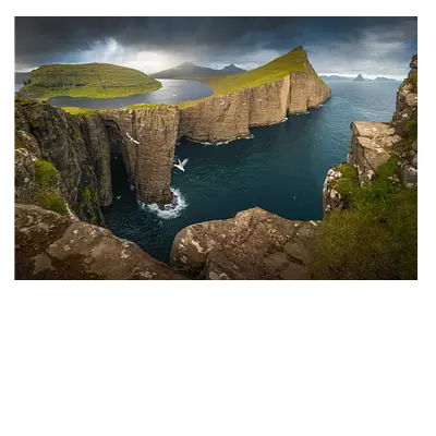 Фото на холсте фьорд, размера 120x80