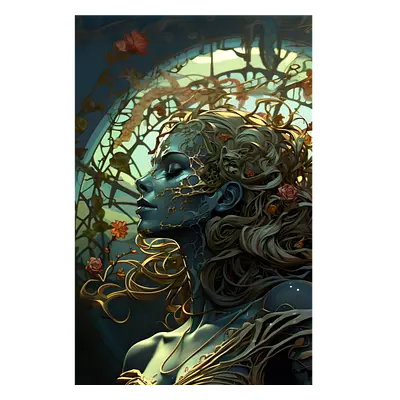 Фото на холсте девушка ai, размера 40x60