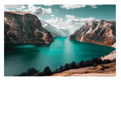 Фото на холсте зеленоватое озеро, размера 60x40