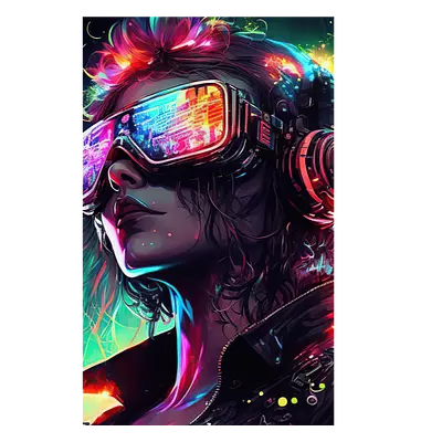 Фото на холсте digital girl, размера 20x30