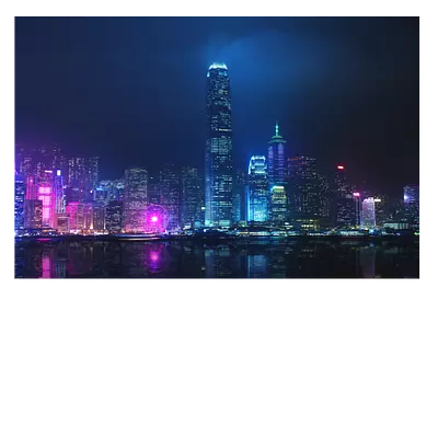 Фото на холсте ночной город, размера 75x50