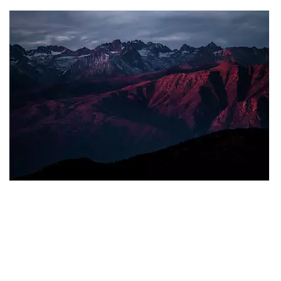 Фото на холсте горы в закате, размера 120x80