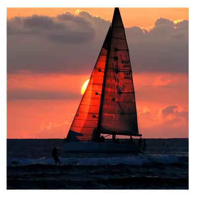 Фото на холсте яхта, размера 30x30