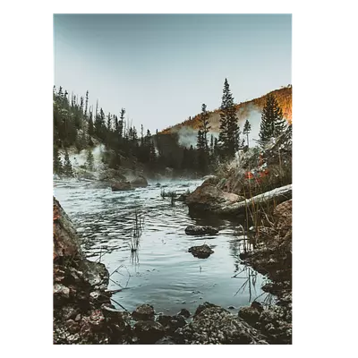 Фото на холсте горное озеро, размера 30x40