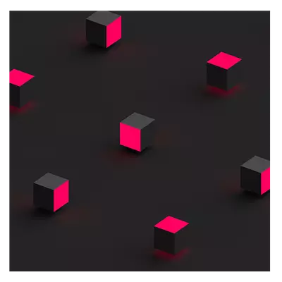 Фото на холсте абстракция квадраты, размера 50x50