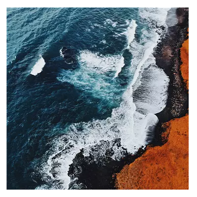 Фото на холсте волны, размера 40x40