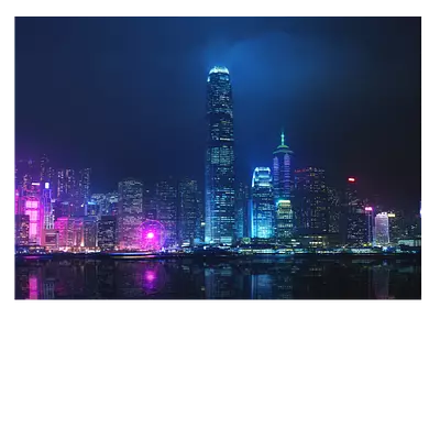Фото на холсте ночной город, размера 70x50
