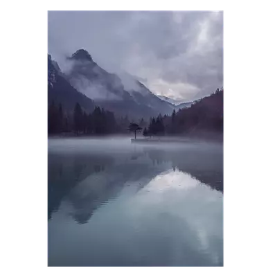 Фото на холсте вечернее озеро, размера 70x100