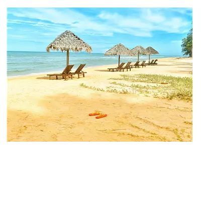 Фото на холсте. песчаный пляж. размер 40 x 30 см.