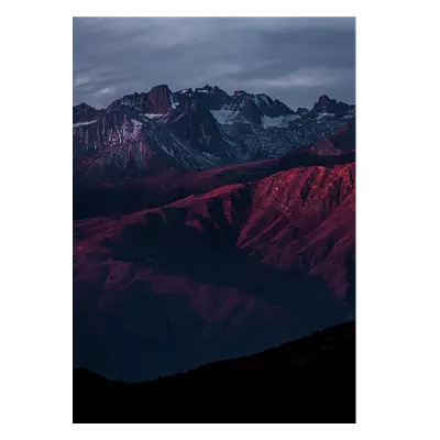 Фото на холсте горы в закате, размера 50x70