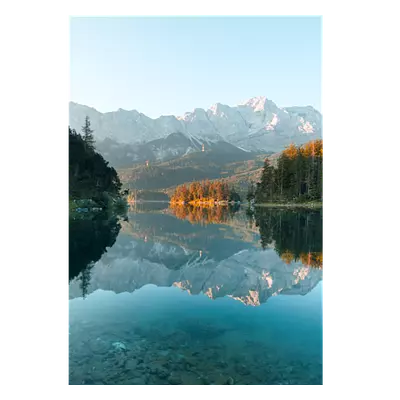 Фото на холсте озеро с горами, размера 70x100