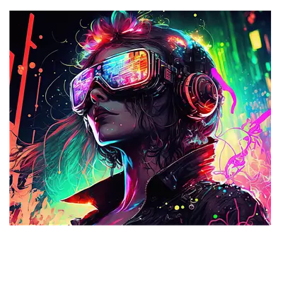 Фото на холсте digital girl, размера 60x50