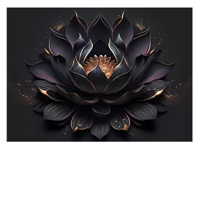 Фото на холсте «чёрный цветок» 40х30 см.