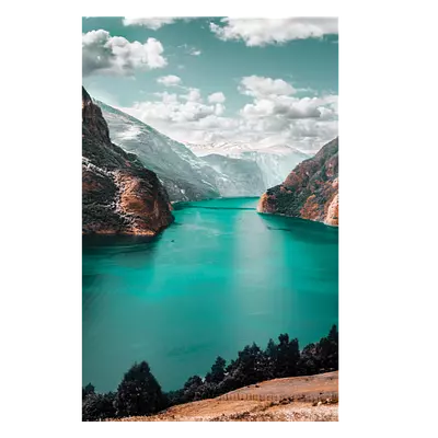 Фото на холсте зеленоватое озеро, размера 30x45