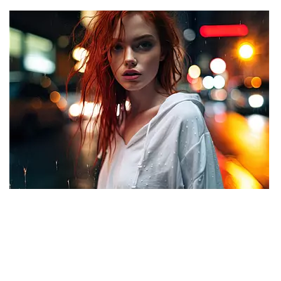 Фото на холсте девушка в ночном городе, размера 100x70