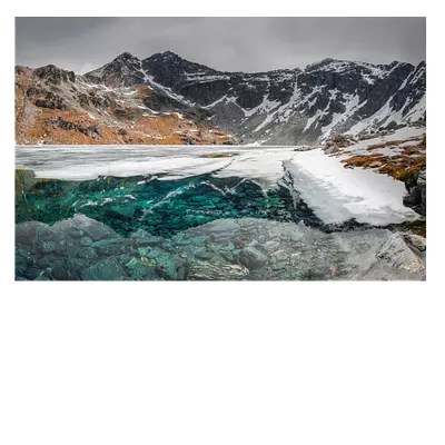 Фото на холсте замерзшее горное озеро, размера 60x40