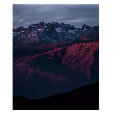 Фото на холсте горы в закате, размера 50x60