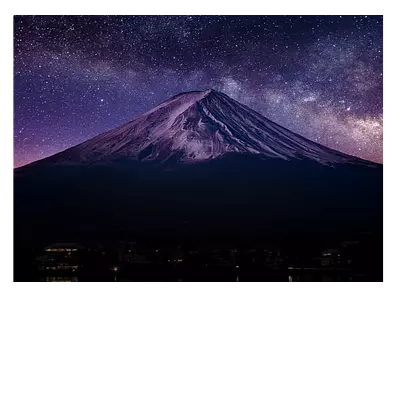 Фото на холсте гора со звездами, 40х30 см.