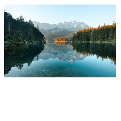 Фото на холсте озеро с горами, размера 100x70