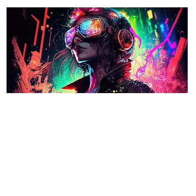 Фото на холсте digital girl, размера 80x40