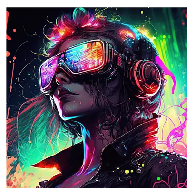 Фото на холсте digital girl, размера 60x60