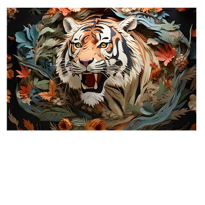 Фото на холсте тигр, размера 75x50
