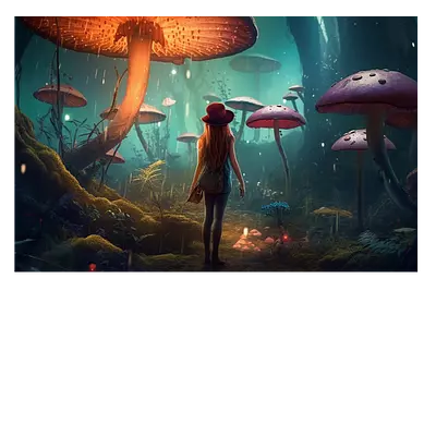 Фото на холсте девушка в сказке. размер 45х30