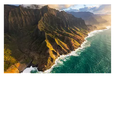 Фото на холсте берег зеленого острова, размера 60x40