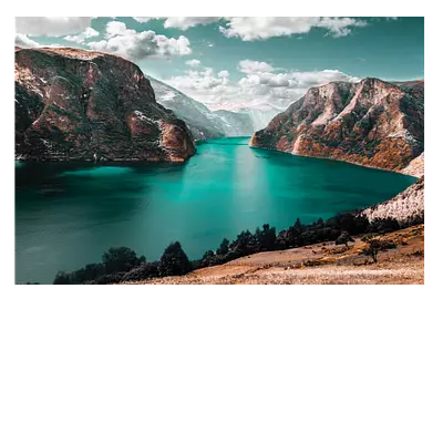 Фото на холсте зеленоватое озеро, размера 120x80