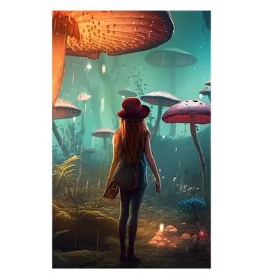 Фото на холсте девушка в сказке, размера 20x30