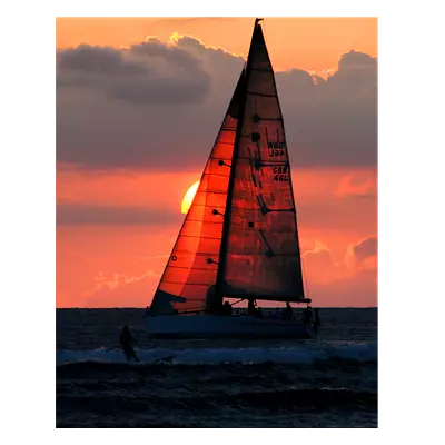 Фото на холсте яхта, размера 40x50