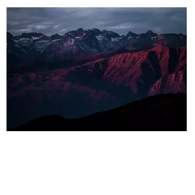 Фото на холсте горы в закате, размера 100x70