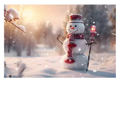 Фото на холсте снеговик, размера 120x80