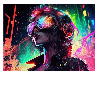 Фото на холсте digital girl, размера 80x60