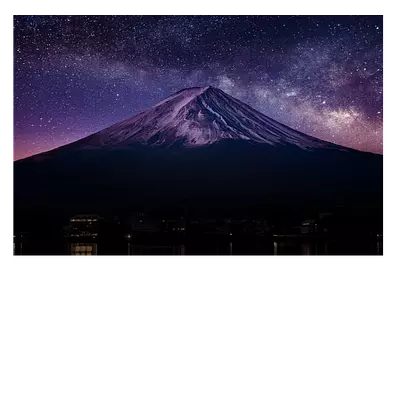 Фото на холсте гора со звёздами, размера 90x60