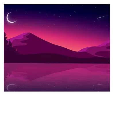 Фото на холсте фиолетовый пейзаж, размера 60x50