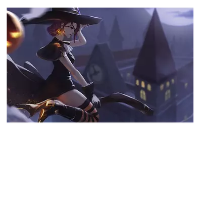 Картина на холсте ведьмочка 30х20 см, до 220 слов