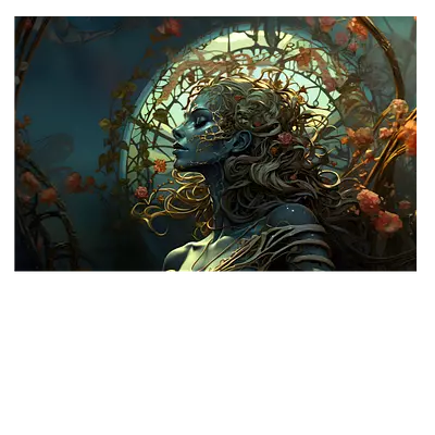 Фото на холсте девушка ai, размер 45 x 30 см, длина до 220 см