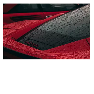 Фото на холсте красный феррари под дождем, размера 60x40