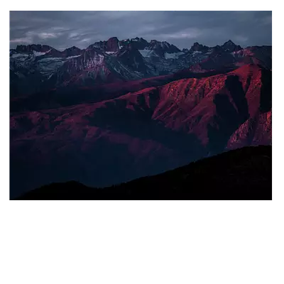 Фото на холсте 40х30 горы в закате