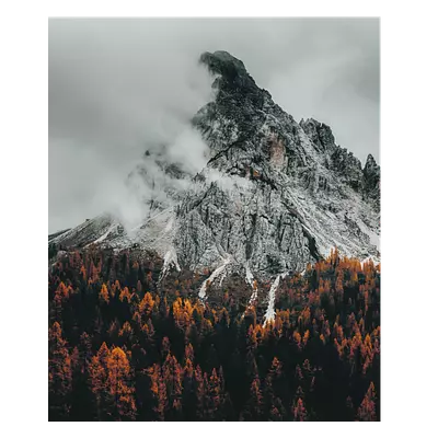 Фото на холсте горный пик в облаках, размера 50x60