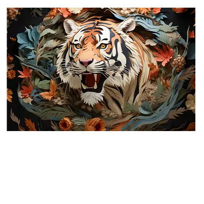 Фото на холсте тигр, размера 120x80
