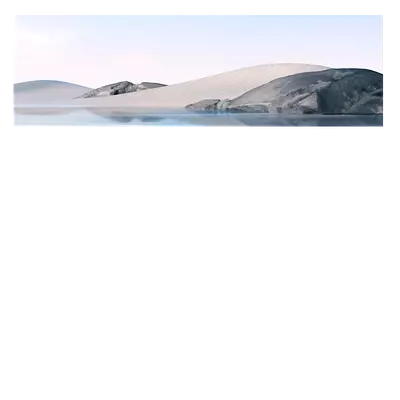 Фото на холсте песок с водой, размера 90x30