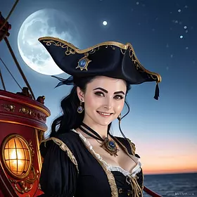 «Пиратская красавица под алой л
