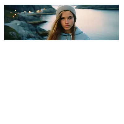 Фото на холсте девушка у озера, размера 120x40