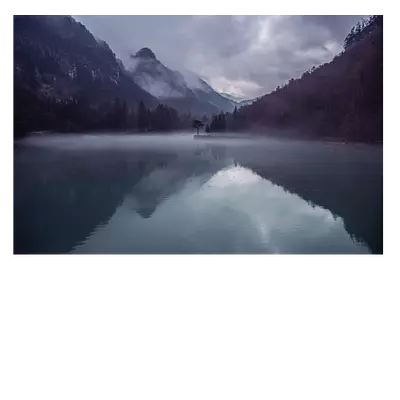 Фото на холсте вечернее озеро, размера 75x50