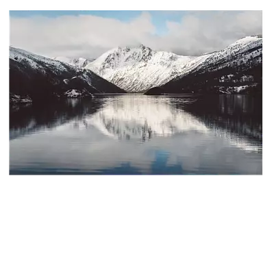 Фото на холсте озеро на фоне гор, размера 90x60