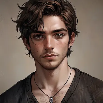 «Medieval man with freckles»