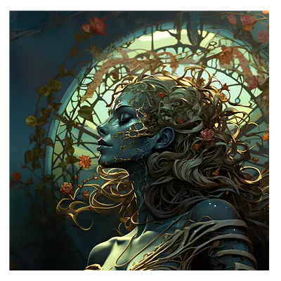 Фото на холсте девушка ai, размера 40x40